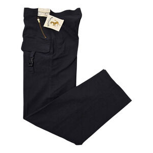 Morgan Unisex pants Black Cargo pockets 31X32 65% Polyester 35% Cotton